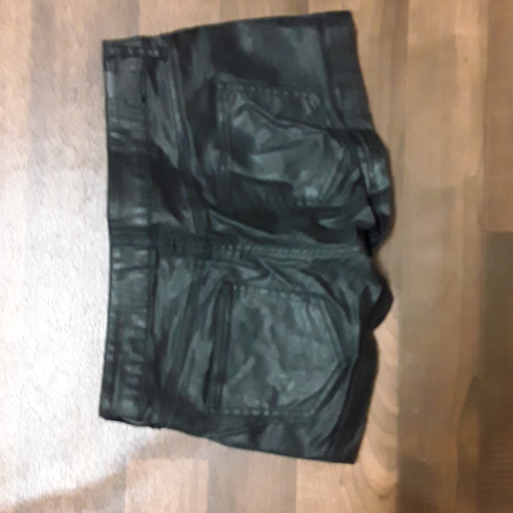 Leather shorts